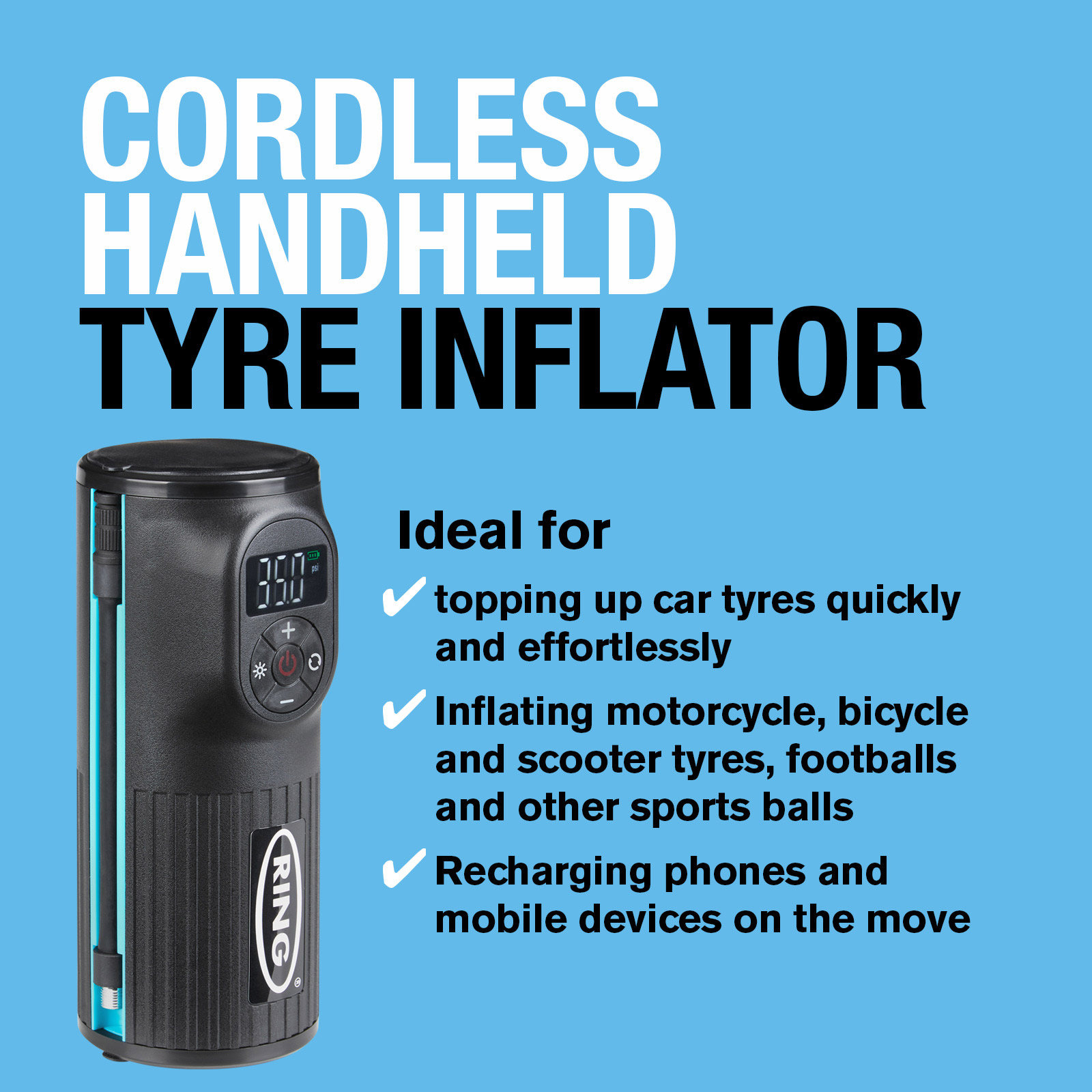 Mobile tyre online inflator